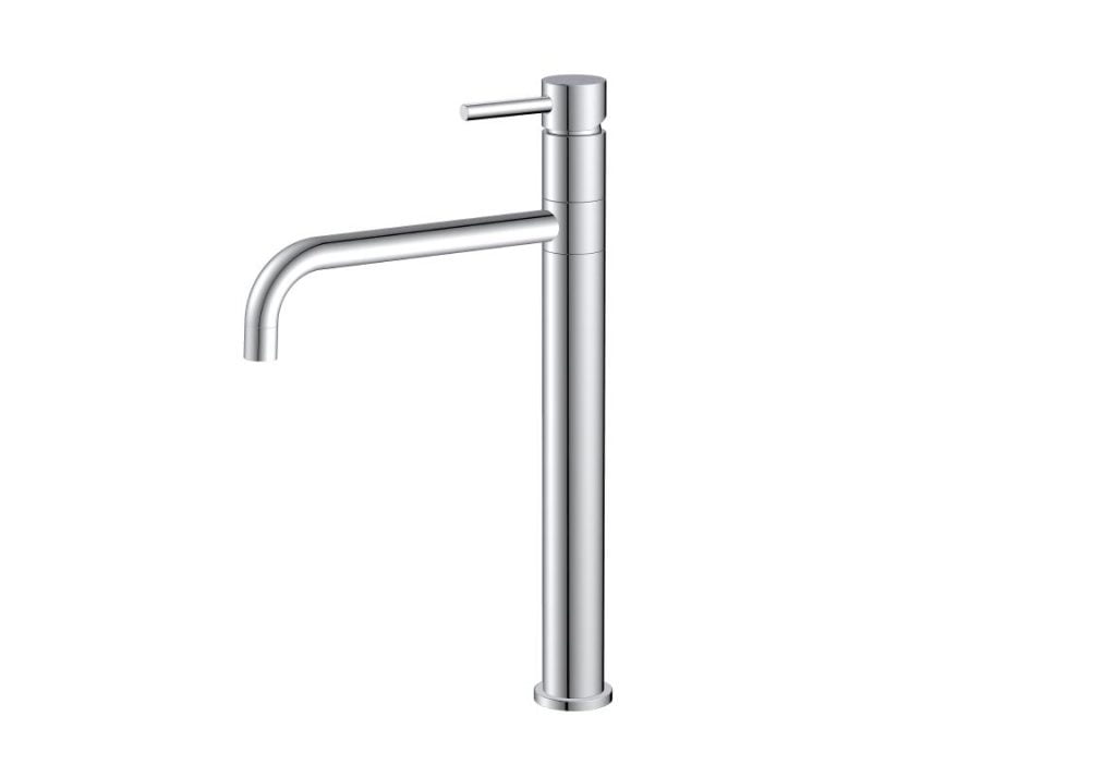 ברז פרח גבוה לכיור מונח פיה מסתובבת שחור מט בשילוב זהב מט